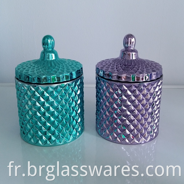 Electroplated glass jar for wedding